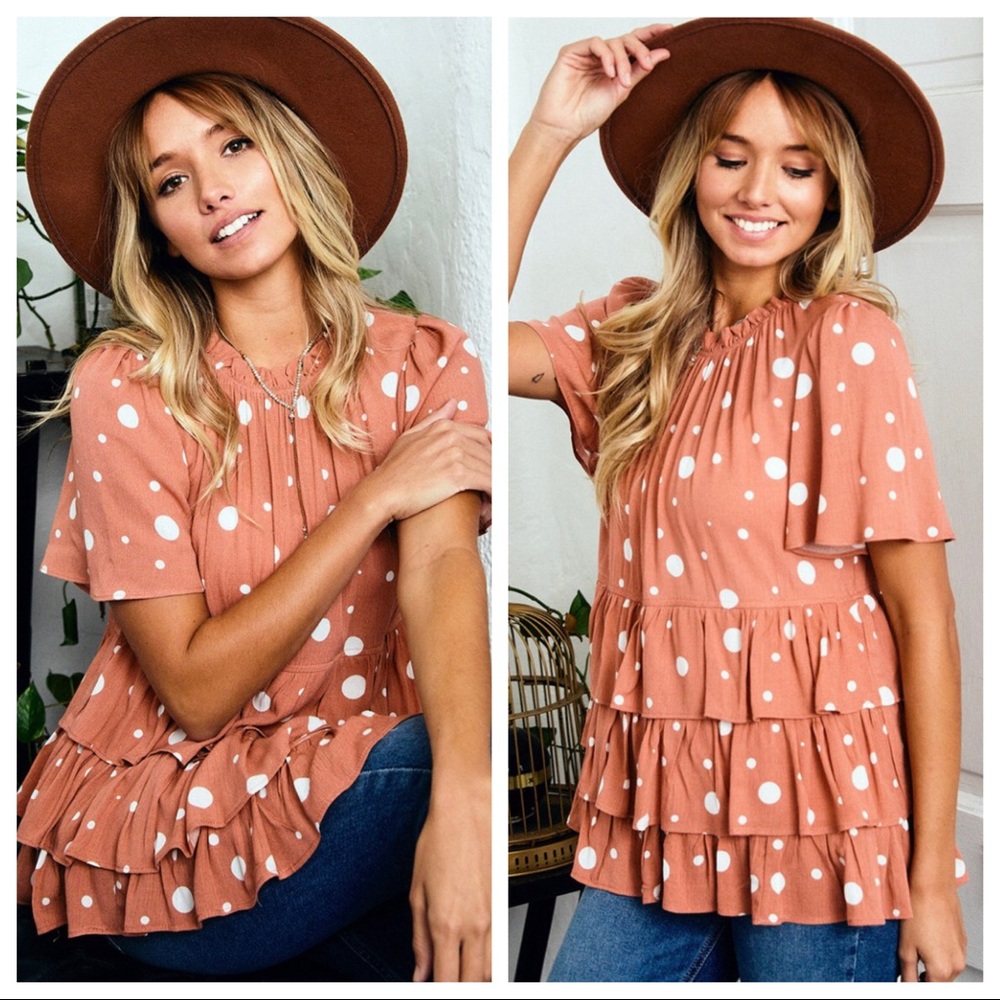 Boho chic tiered tunic top - Picture 4 of 6